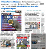 Tapas de diarios nacionales, de las provincias y portales del pas 25 de septiembre 2025