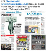 Tapas de diarios nacionales, de las provincias y portales del pas 27 de septiembre 2025