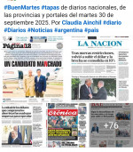 Tapas de diarios nacionales, de las provincias y portales del pas 30 de septiembre 2025
