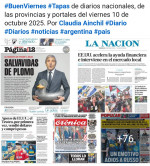 Tapas de diarios nacionales, de las provincias y portales del pas 10 de octubre 2025