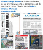 Tapas de diarios nacionales, de las provincias y portales del pas 26 de octubre 2025