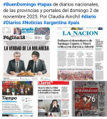 Tapas de diarios nacionales, de las provincias y portales del pas 2 de noviembre 2025