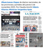 Tapas de diarios nacionales, de las provincias y portales del pas 6 de noviembre 2025