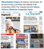 Tapas de diarios nacionales, de las provincias y portales del pas 8 de noviembre 2025