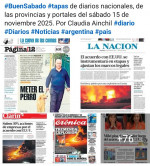 Tapas de diarios nacionales, de las provincias y portales del pas 15 de noviembre 2025