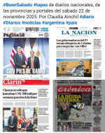 Tapas de diarios nacionales, de las provincias y portales del pas 22 de noviembre 2025