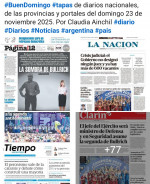 Tapas de diarios nacionales, de las provincias y portales del pas 23 de noviembre 2025