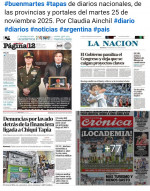 Tapas de diarios nacionales, de las provincias y portales del pas 25 de noviembre 2025