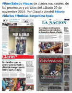 Tapas de diarios nacionales, de las provincias y portales del pas 29 de noviembre 2025