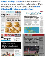 Tapas de diarios nacionales, de las provincias y portales del pas 30 de noviembre 2025
