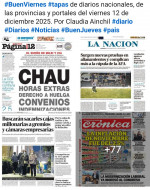 Tapas de diarios nacionales, de las provincias y portales del pa�s 12 de diciembre 2025