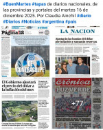 Tapas de diarios nacionales, de las provincias y portales del pa�s 16 de diciembre 2025