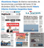 Tapas de diarios nacionales, de las provincias y portales del pa�s 22 de diciembre 2025