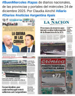 Tapas de diarios nacionales, de las provincias y portales del pa�s 24 de diciembre 2025