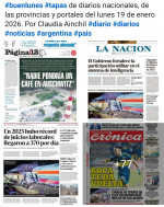 Tapas de diarios nacionales, de las provincias y portales del pa�s 19 de enero 2026