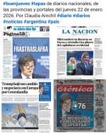 Tapas de diarios nacionales, de las provincias y portales del pa�s 22 de enero 2026