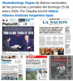 Tapas de diarios nacionales, de las provincias y portales del pa�s 25 de enero 2026