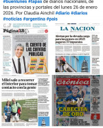 Tapas de diarios nacionales, de las provincias y portales del pa�s 26 de enero 2026