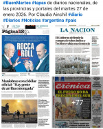 Tapas de diarios nacionales, de las provincias y portales del pa�s 27 de enero 2026