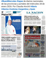 Tapas de diarios nacionales, de las provincias y portales del pa�s 28 de enero 2026