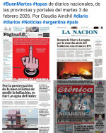 Tapas de diarios nacionales, de las provincias y portales del pa�s 3 de febrero 2026