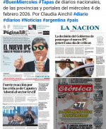 Tapas de diarios nacionales, de las provincias y portales del pa�s 4 de febrero 2026