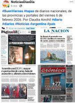 Tapas de diarios nacionales, de las provincias y portales del pa�s 6 de febrero 2026