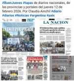 Tapas de diarios nacionales, de las provincias y portales del pa�s 12 de febrero 2026