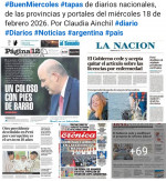 Tapas de diarios nacionales, de las provincias y portales del pa�s 18 de febrero 2026