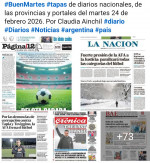 Tapas de diarios nacionales, de las provincias y portales del pa�s 24 de febrero 2026