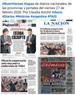 Tapas de diarios nacionales, de las provincias y portales del pa�s 27 de febrero 2026