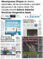 Tapas de diarios nacionales, de las provincias y portales del pa�s 5 de marzo 2026