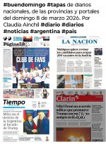 Tapas de diarios nacionales, de las provincias y portales del pa�s 8 de marzo 2026