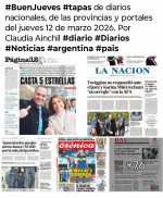 Tapas de diarios nacionales, de las provincias y portales del pa�s 12 de marzo 2026