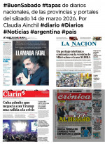 Tapas de diarios nacionales, de las provincias y portales del pa�s 14 de marzo 2026