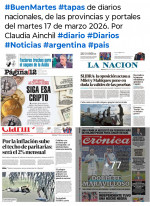 Tapas de diarios nacionales, de las provincias y portales del pa�s 17 de marzo 2026