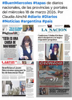 Tapas de diarios nacionales, de las provincias y portales del pa�s 18 de marzo 2026