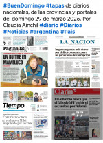 Tapas de diarios nacionales, de las provincias y portales del pa�s 29 de marzo 2026