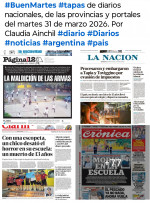 Tapas de diarios nacionales, de las provincias y portales del pa�s 31 de marzo 2026