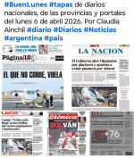 Tapas de diarios nacionales, de las provincias y portales del pa�s 6 de abril 2026