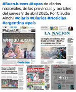 Tapas de diarios nacionales, de las provincias y portales del pa�s 9 de abril 2026