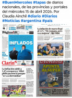 Tapas de diarios nacionales, de las provincias y portales del pa�s 15 de abril 2026