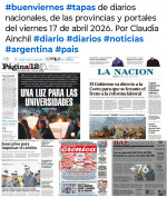 Tapas de diarios nacionales, de las provincias y portales del pa�s 17 de abril 2026
