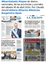Tapas de diarios nacionales, de las provincias y portales del pa�s 18 de abril 2026
