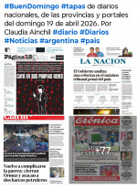 Tapas de diarios nacionales, de las provincias y portales del pa�s 19 de abril 2026