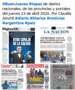Tapas de diarios nacionales, de las provincias y portales del pa�s 23 de abril 2026