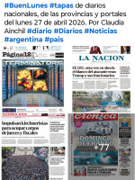 Tapas de diarios nacionales, de las provincias y portales del pa�s 27 de abril 2026