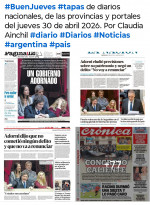 Tapas de diarios nacionales, de las provincias y portales del pa�s 30 de abril 2026