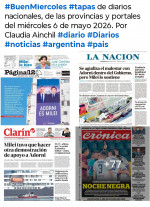 Tapas de diarios nacionales, de las provincias y portales del pa�s 6 de mayo 2026