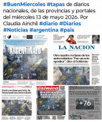 Tapas de diarios nacionales, de las provincias y portales del pa�s 13 de mayo 2026